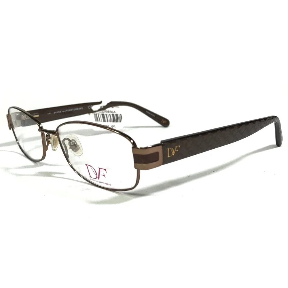 Diane von Furstenberg Eyeglasses Frames DVF8040 201 Brown Round Oval 52-16-135